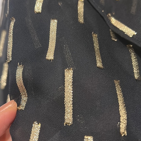 Trouve black & gold blouse in size small - Picture 3 of 4